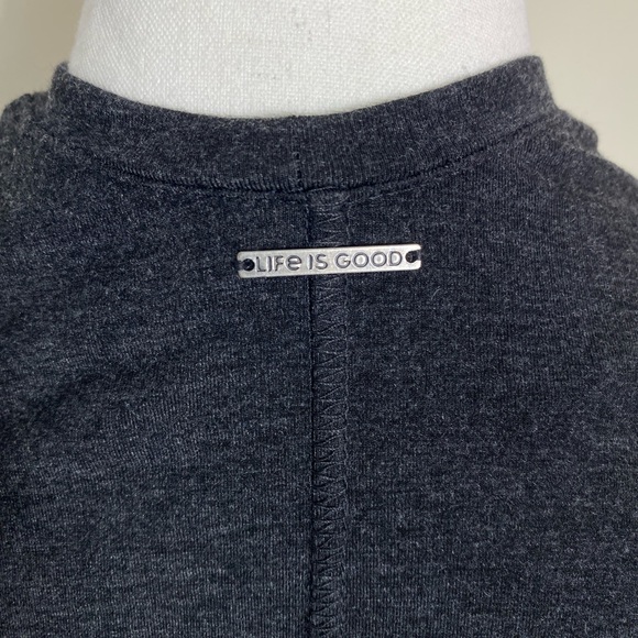 Life Is Good Heathered Charcoal Gray Cardigan - Picture 3 of 8